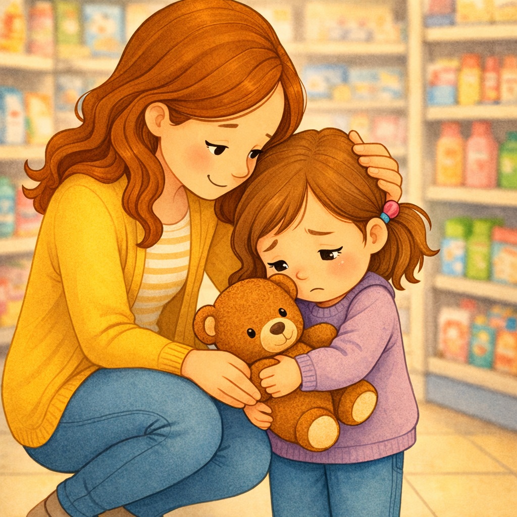The Little Girl and Big Emotions in the Shop