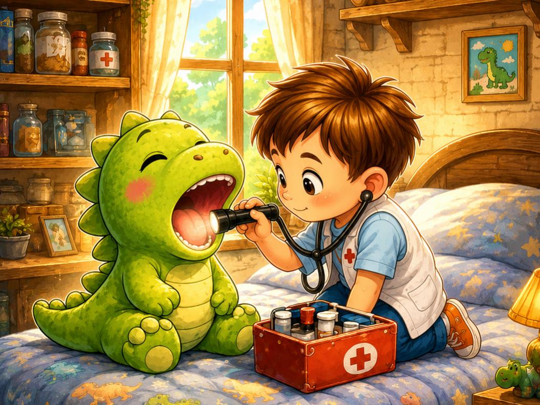 The Little Boy and the Sick Dinosaur